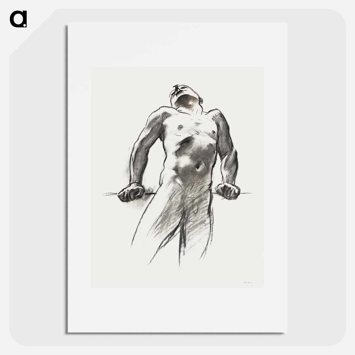 Man Standing, Head Thrown Back - John Singer Sargent Poster.