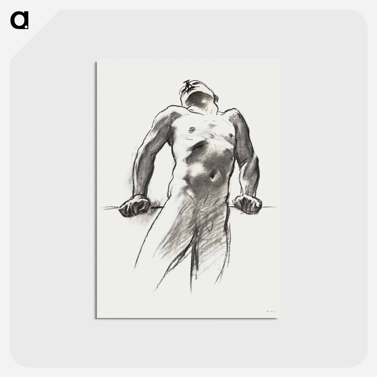 アートポストカード-Man Standing, Head Thrown Back - ジョン シンガー サージェント Postcard.