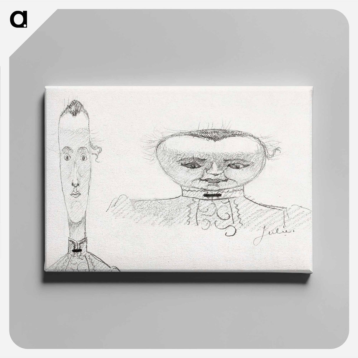 Caricature self-portraits - ユリー デ フラーハ Canvas.