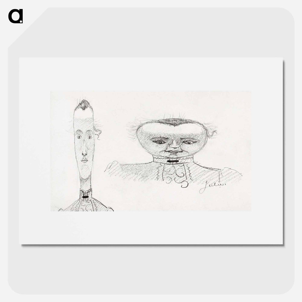 アートポスター-Caricature self-portraits - ユリー デ フラーハ Poster.