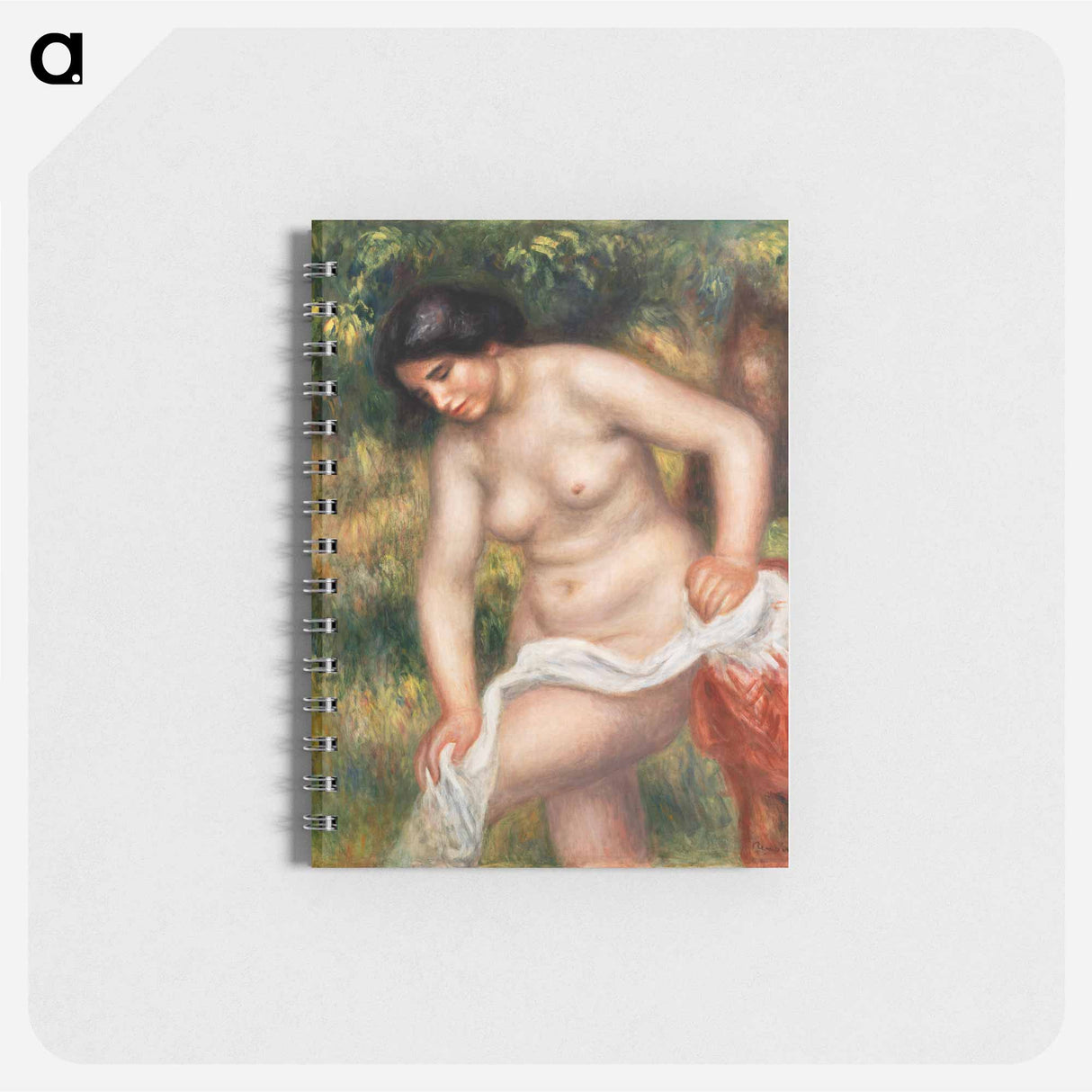 Bather Drying Herself - ピエール オーギュスト ルノワール Memo.