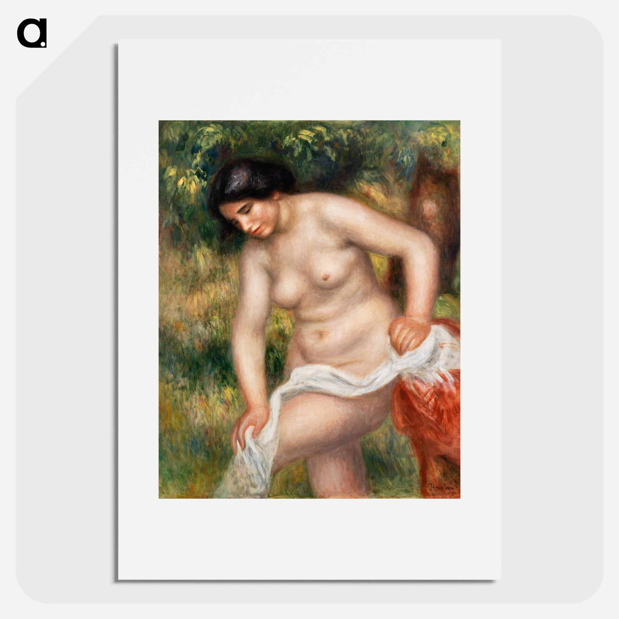 アートポスター-Bather Drying Herself - ピエール オーギュスト ルノワール Poster.