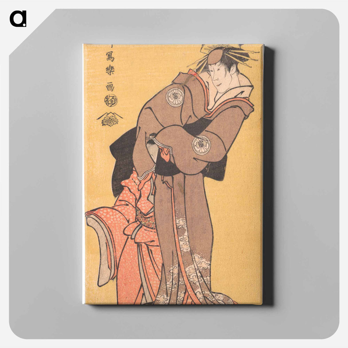アートパネル-Actor Segawa Tomisaburo II as the Courtesan Toyama and Actor Ichikawa Kurizo as Higashiyama Yoshiwakamaru - 東洲斎 写楽 Canvas.