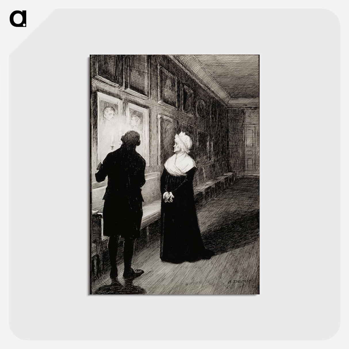 vänrikki stoolin tarinoiden kuvitusta - アルバート エーデルフェルト Postcard.