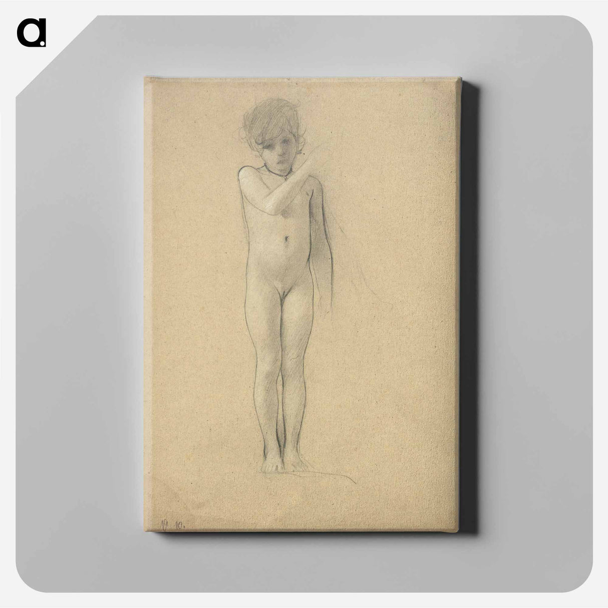 アートパネル-Nude of a girl - グスタフ クリムト Canvas.