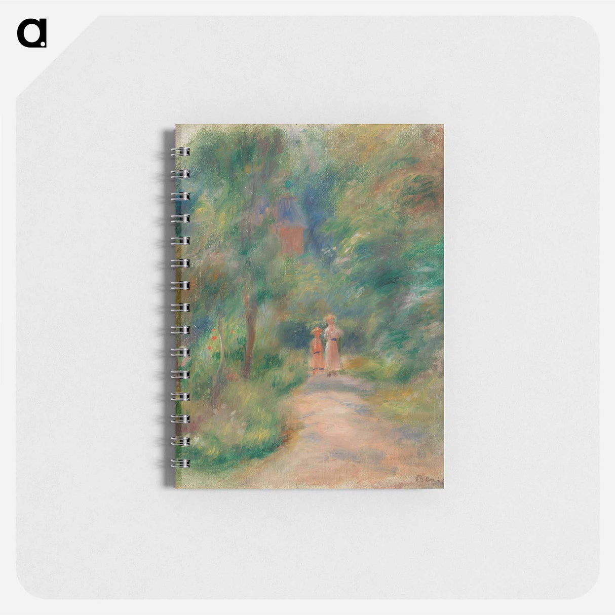 Two Figures on a Path - ピエール オーギュスト ルノワール Memo.
