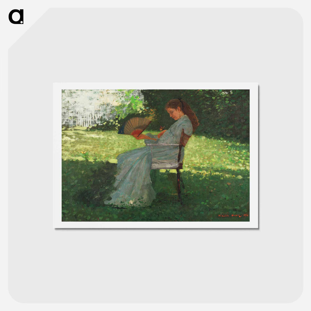 アートポストカード-The Butterfly - ウィンスロー ホーマー Postcard.