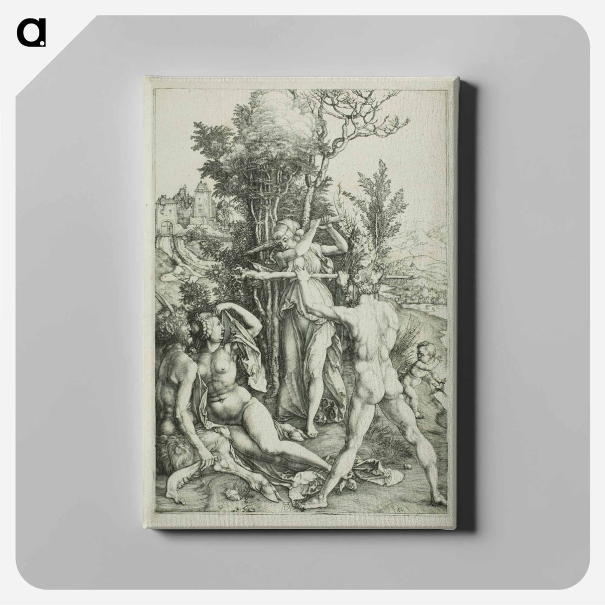 Hercules at the Crossroads (Jealousy) - アルブレヒト デューラー Canvas.