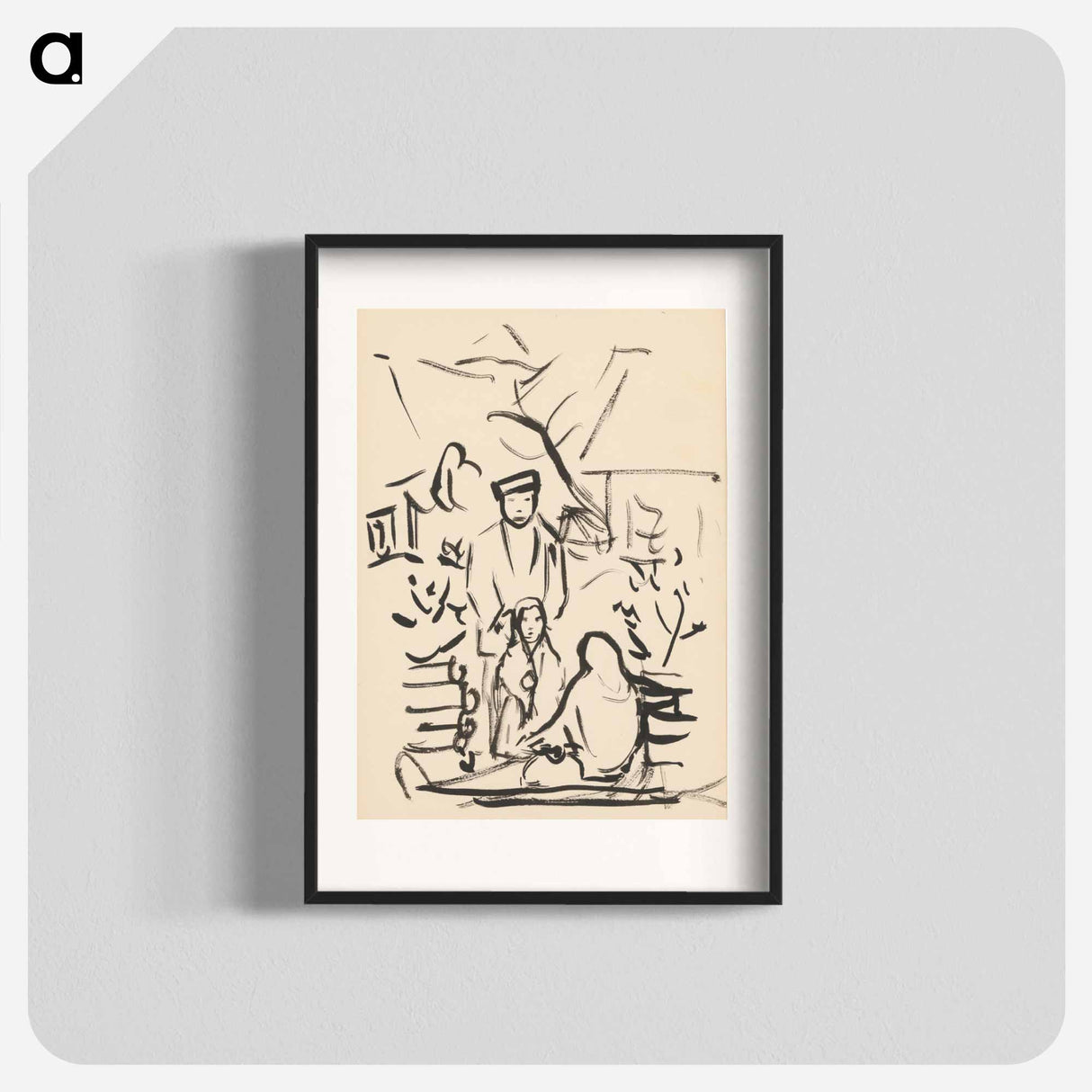 Sketchbook 19 man and two women - アーノルド ピーター ワイズ クビンチャン Poster.