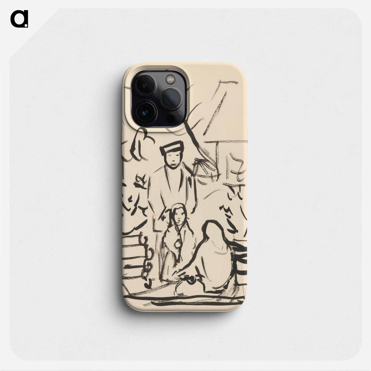 Sketchbook 19 man and two women - アーノルド ピーター ワイズ クビンチャン Phone Case.