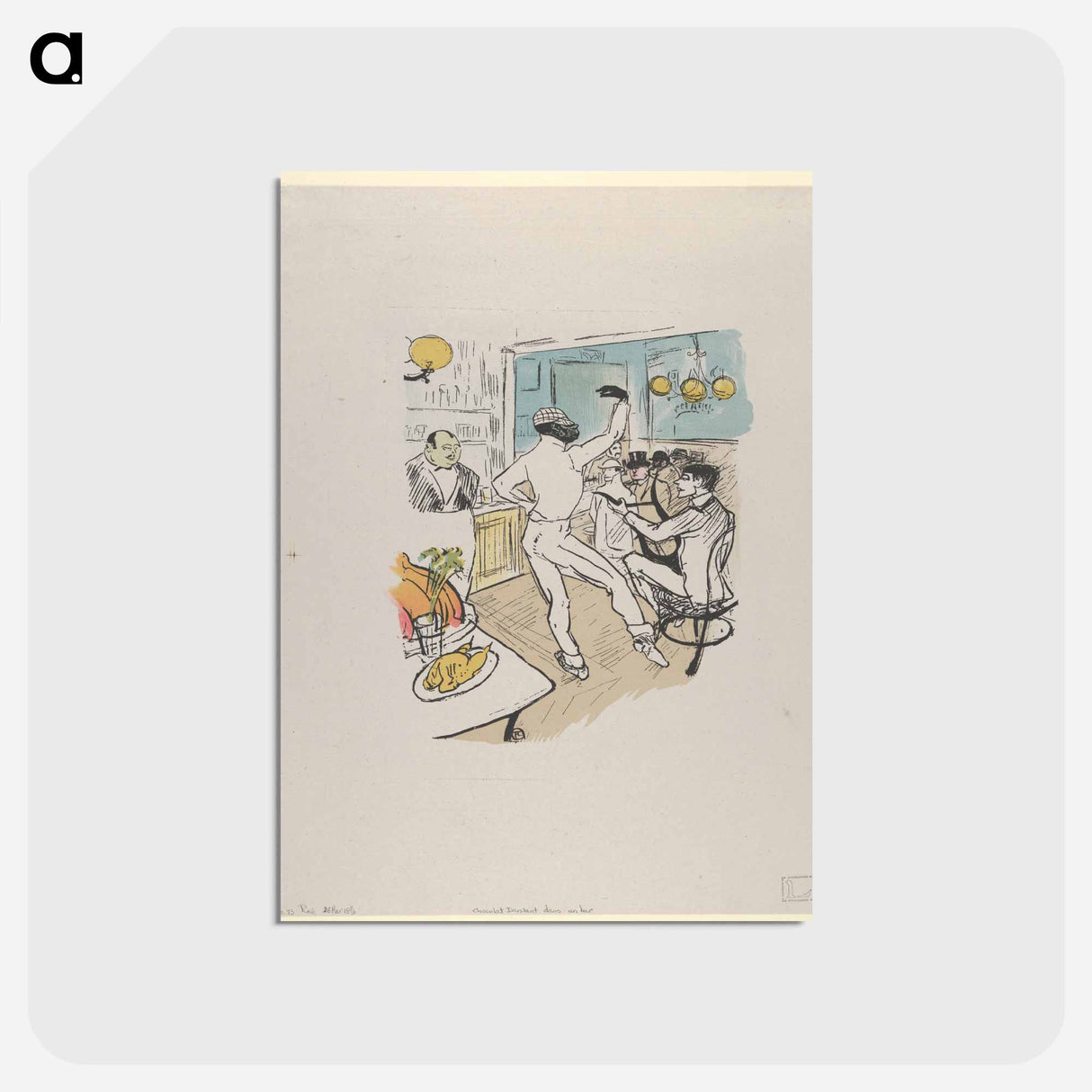 アートポストカード-Chocolat Dansant - アンリ ド トゥールーズ ロートレック Postcard.