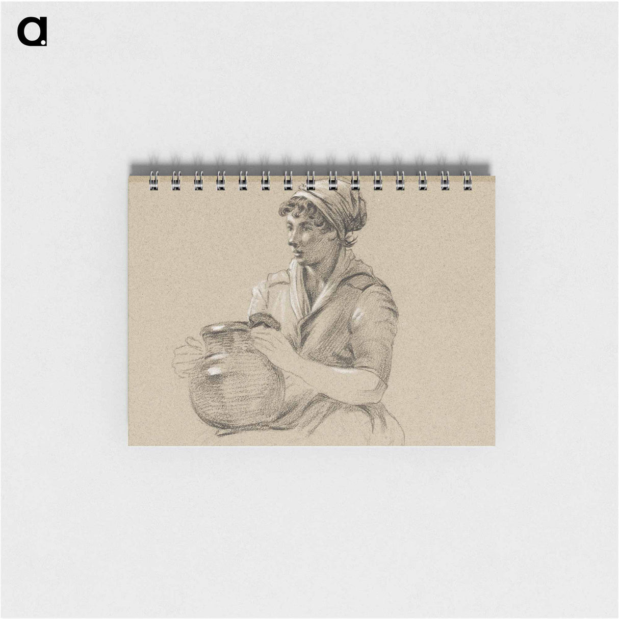 Sitting girl with a big jug - ジャン ベルナール Memo.