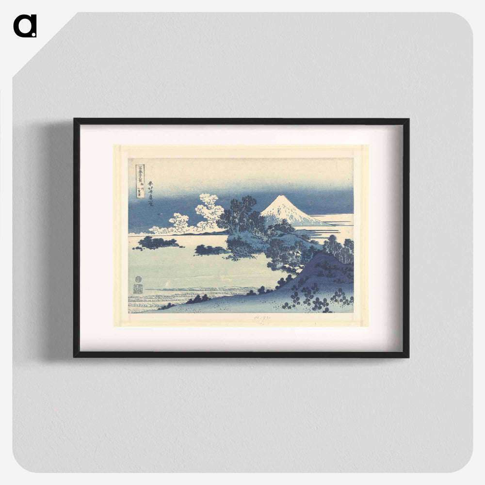 A View of Mount Fuji Across Lake Suwa - Katsushika Hokusai Poster.