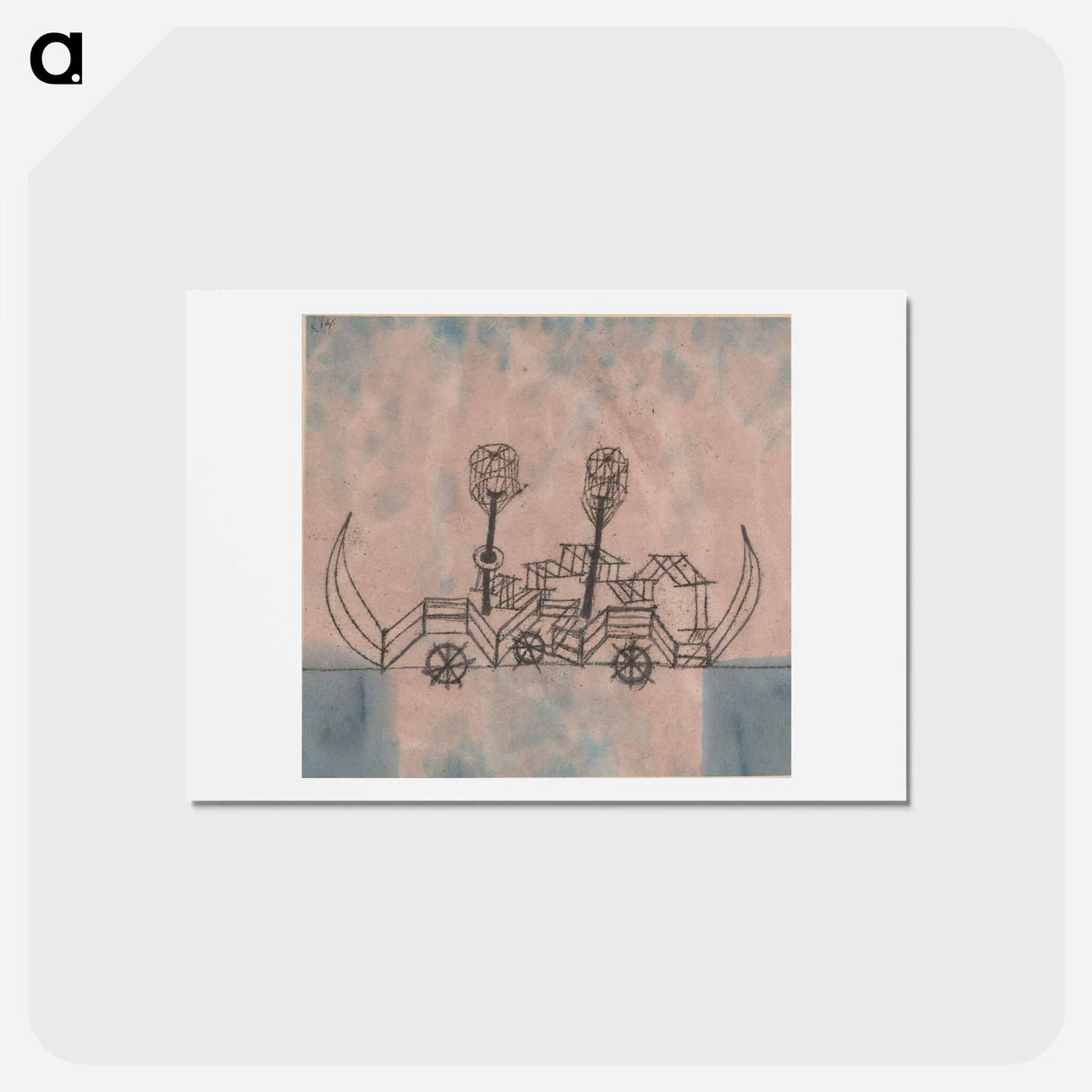アートポストカード-Alter Dampfer (Old Steamboat)
- パウル クレー Postcard.