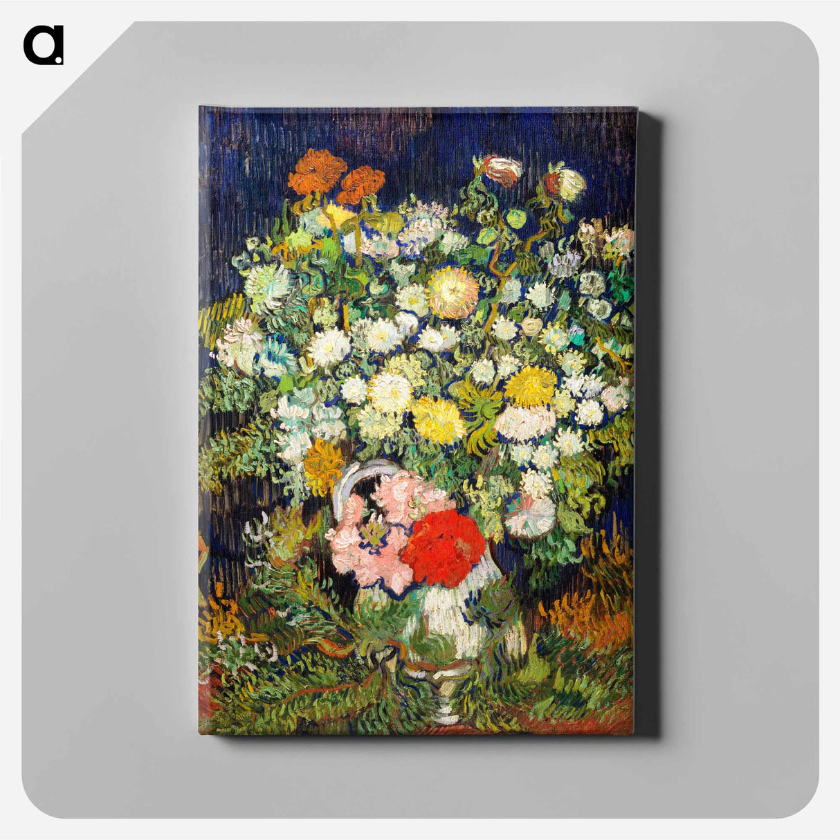 アートパネル-Bouquet of Flowers in a Vase - フィンセント ファン ゴッホ Canvas.