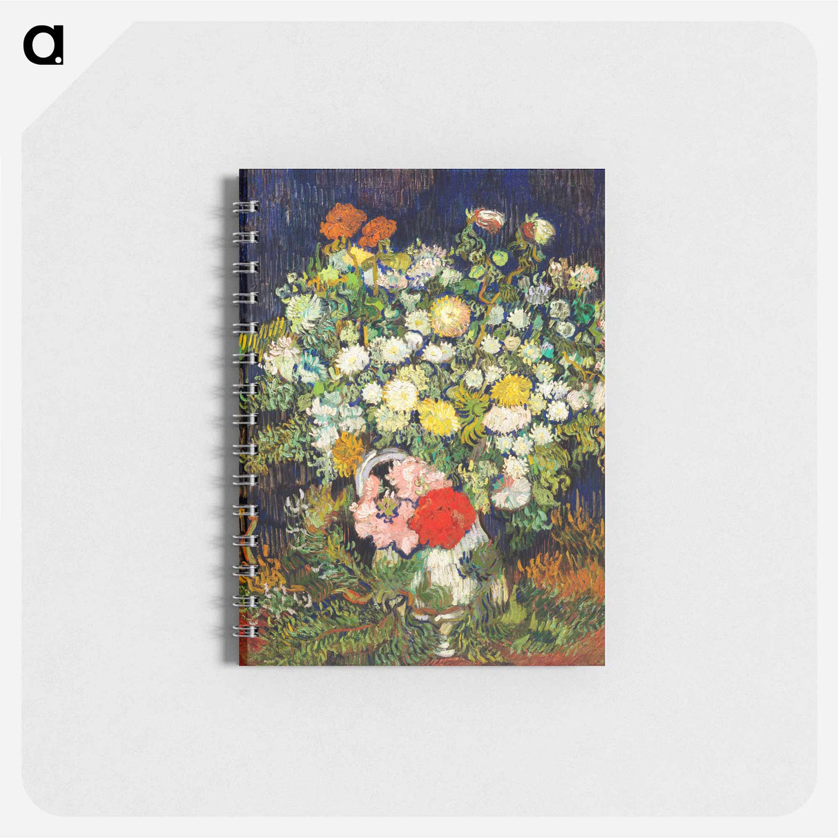 アートメモ帳-Bouquet of Flowers in a Vase - フィンセント ファン ゴッホ Memo.