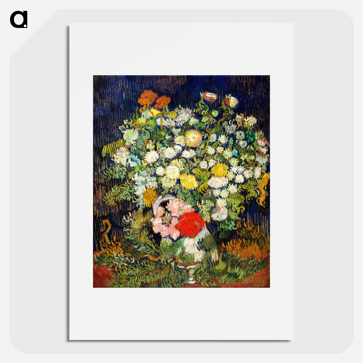 アートポスター-Bouquet of Flowers in a Vase - フィンセント ファン ゴッホ Poster.