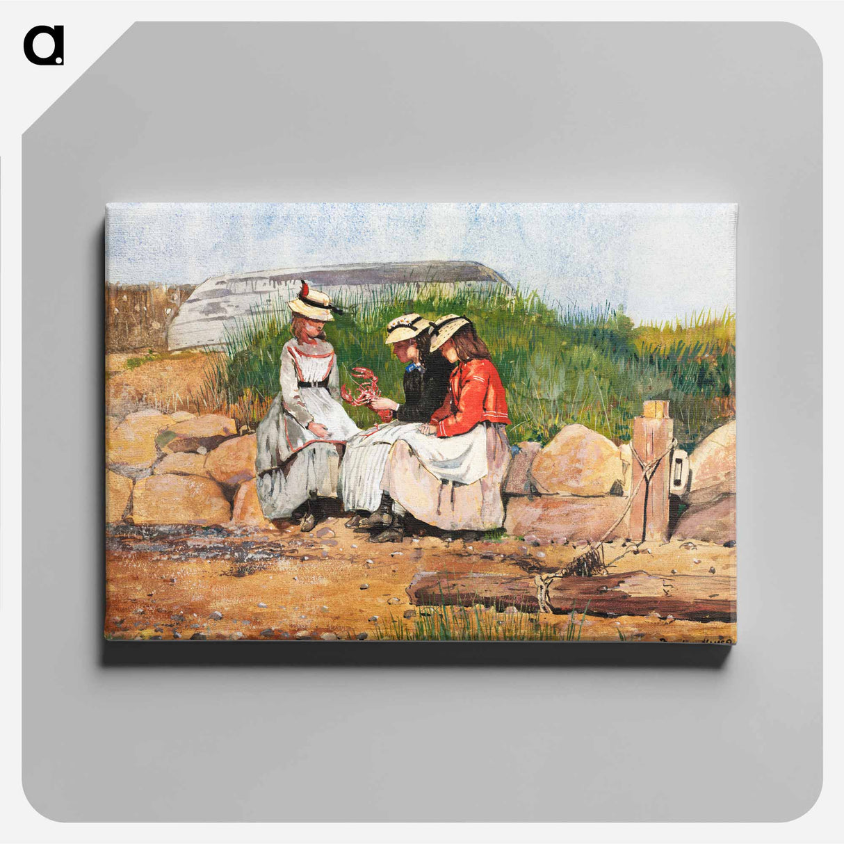 アートパネル-A Fisherman's Daughter - ウィンスロー ホーマー Canvas.