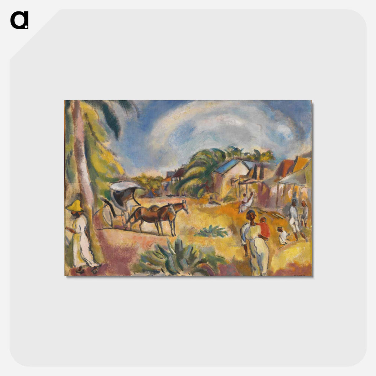 アートポストカード-Landscape with Figures and Carriage
- バーンズ・コレクション Postcard.