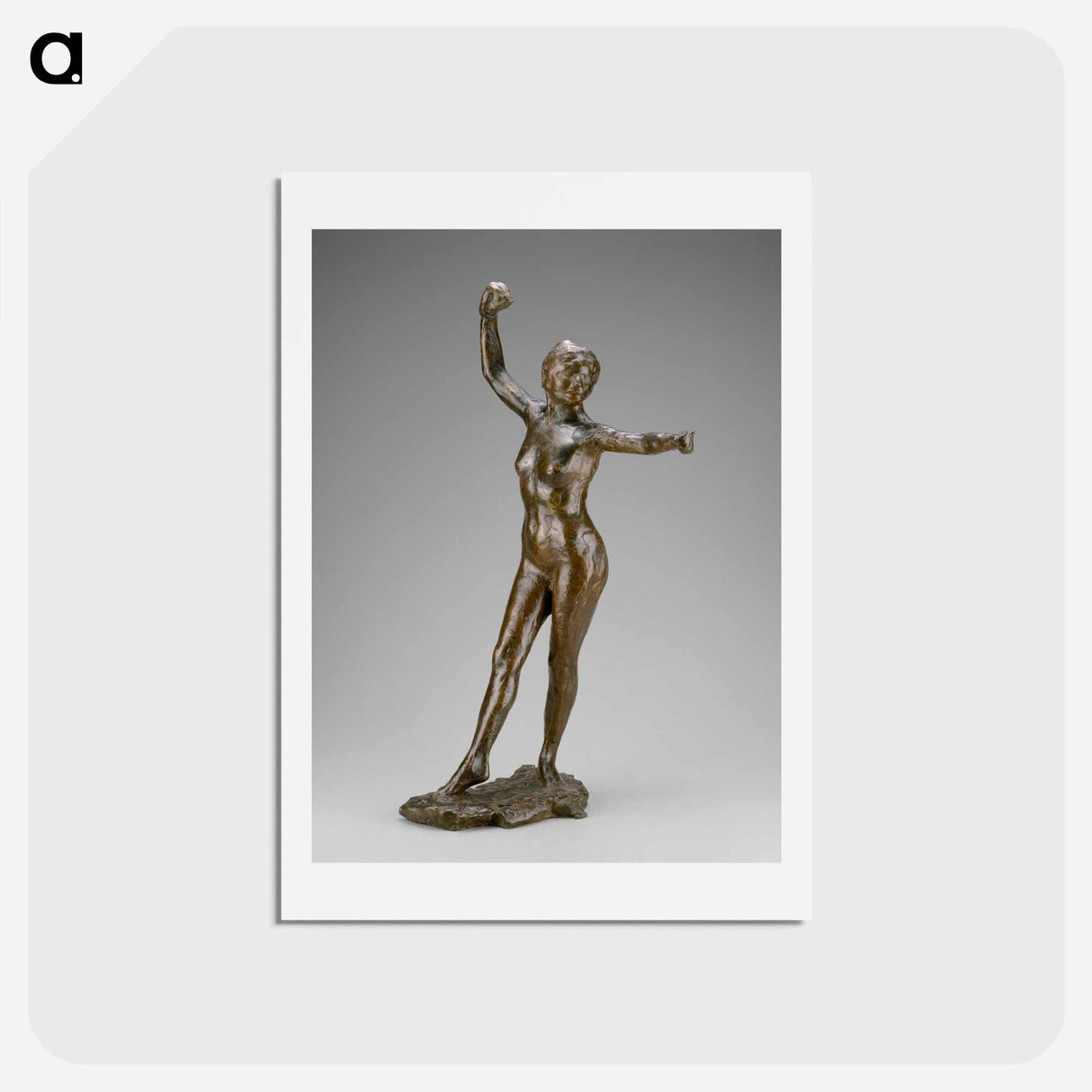 アートポストカード-Dancer Ready to Dance, Right Foot Forward - エドガー ドガ Postcard.