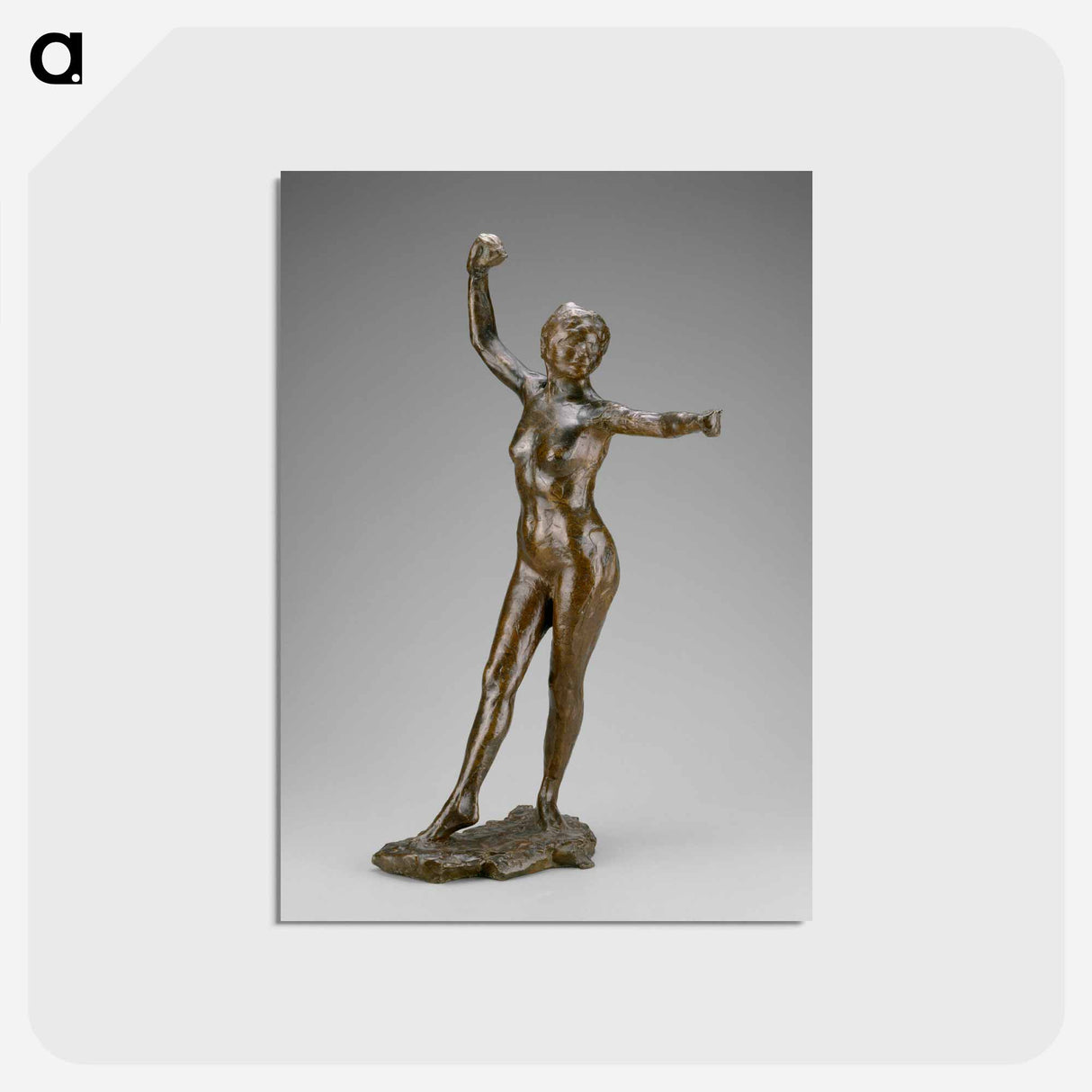 アートポストカード-Dancer Ready to Dance, Right Foot Forward - エドガー ドガ Postcard.