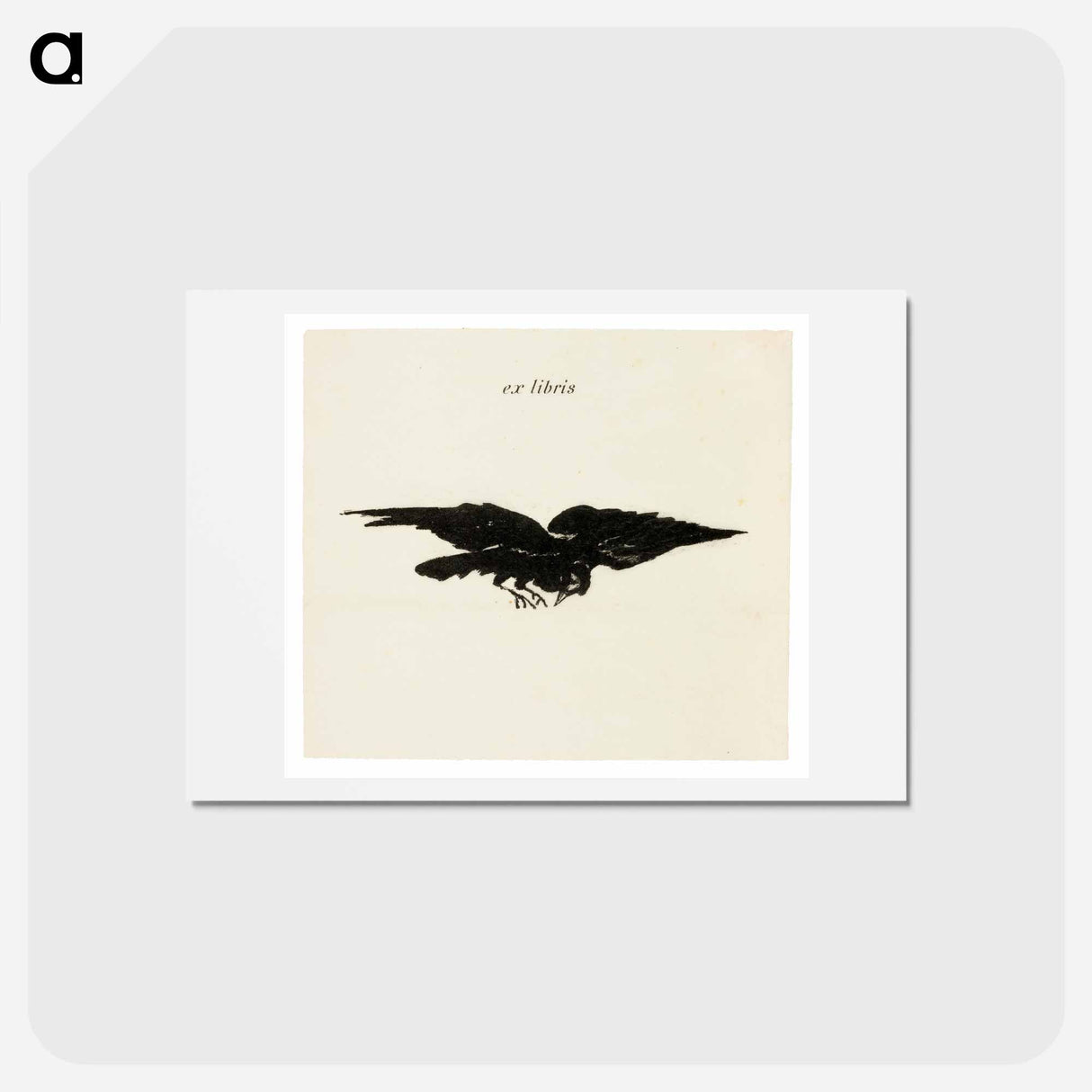 アートポストカード-Flying Raven - エドゥアール マネ Postcard.