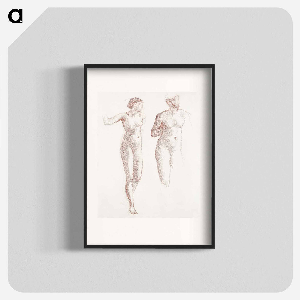 Cupid and Psyche - Female Nude - Two Studies - エドワード バーン ジョーンズ Poster.