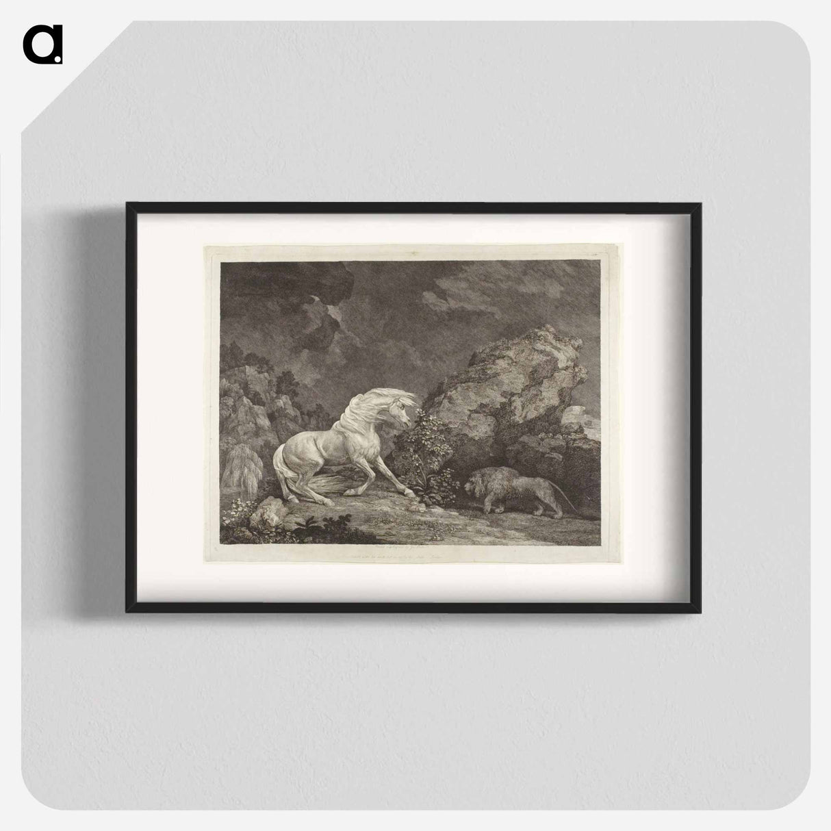 アートポスター-A Horse Frightened by a Lion
- ジョージ スタッブス Poster.