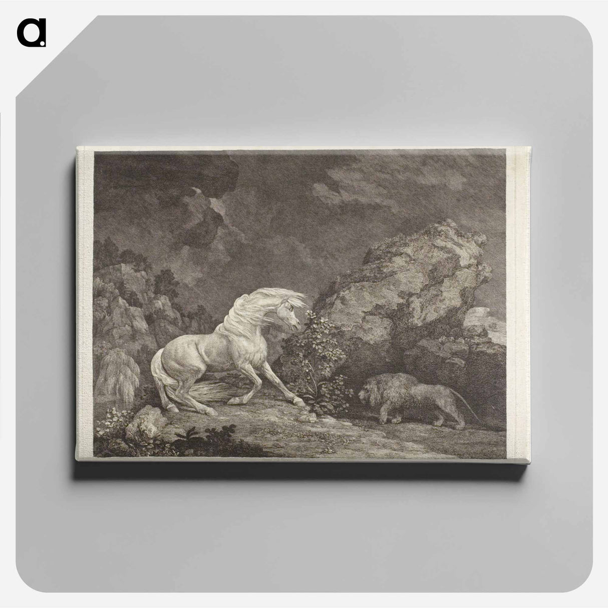 アートパネル-A Horse Frightened by a Lion
- ジョージ スタッブス Canvas.