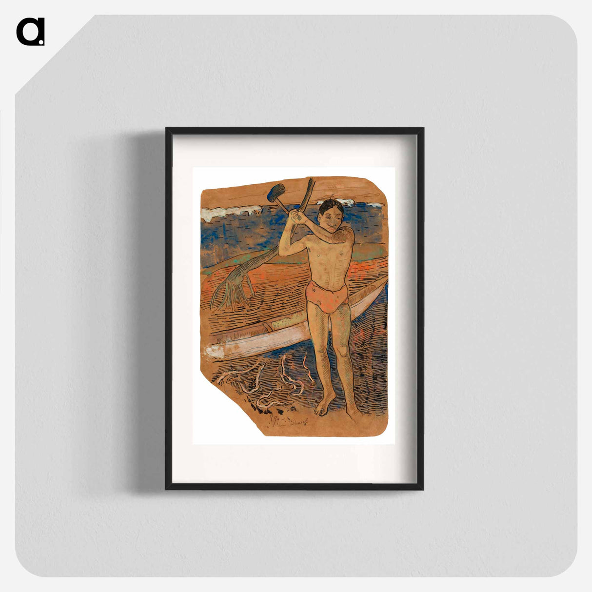 Man with an Ax - Paul Gauguin Poster.