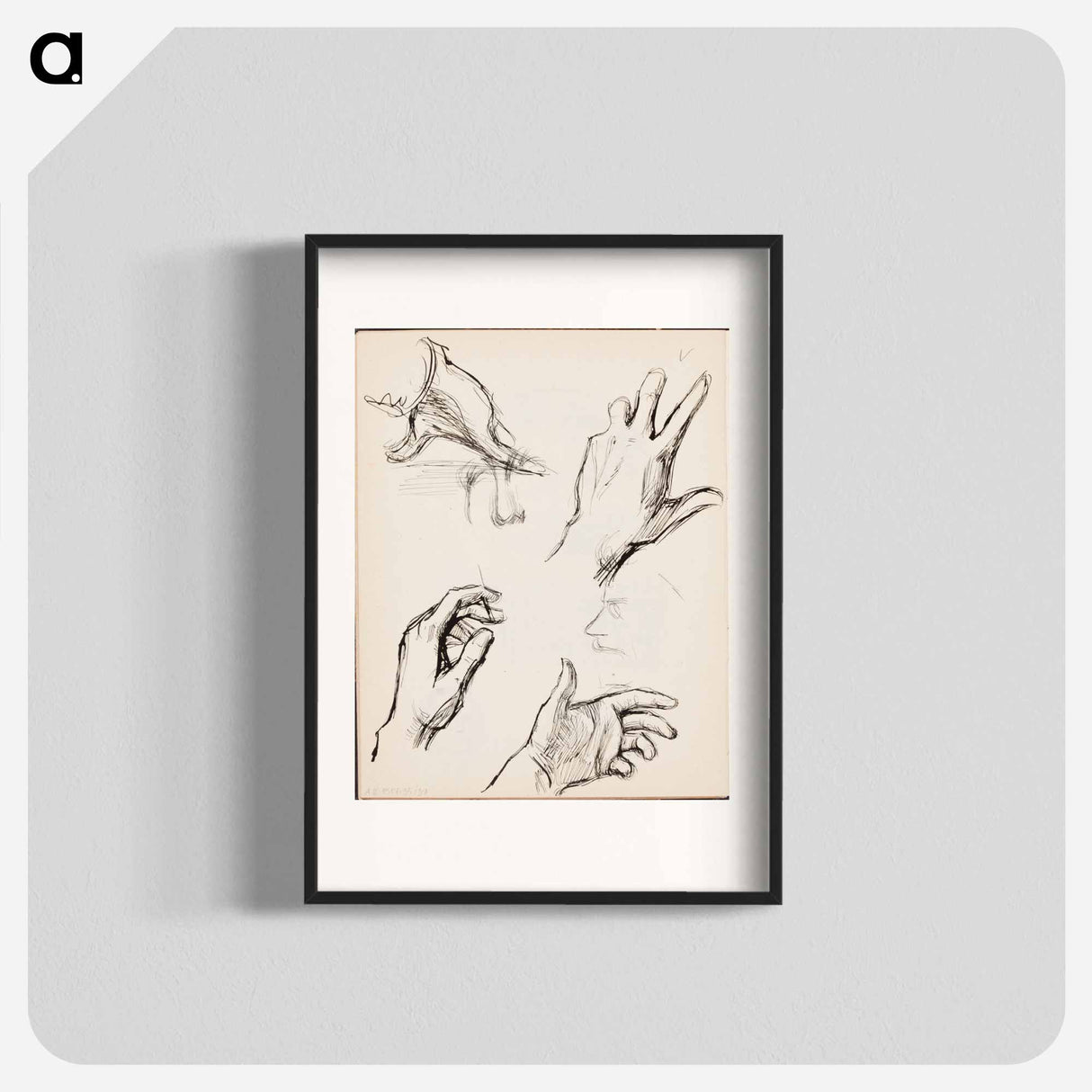 (unknown) part of a sketchbook - アルバート エーデルフェルト Poster.