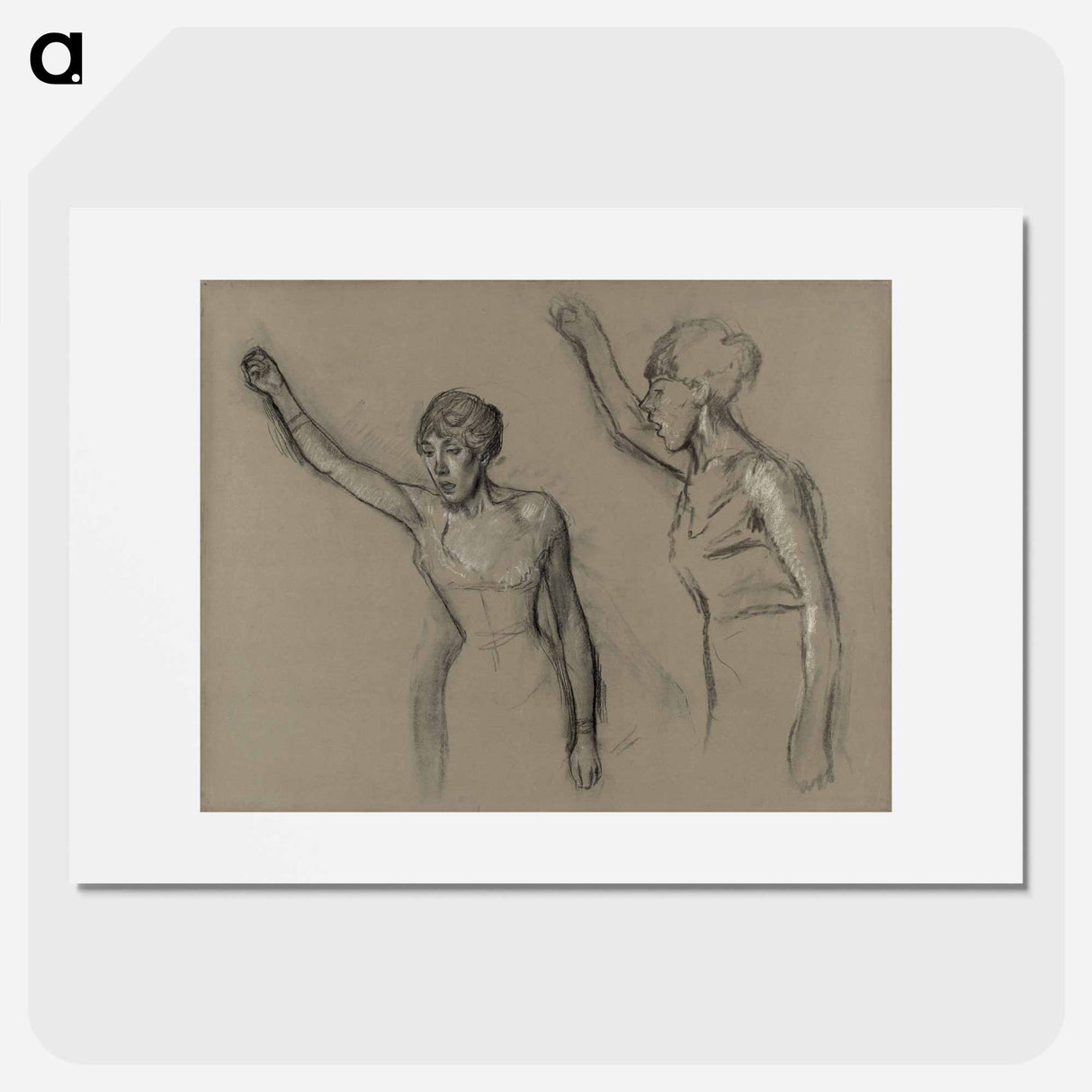 アートポスター-Study of a Singer - エドガー ドガ Poster.