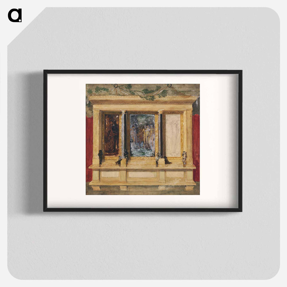 Troy Triptych - Compositional Study - エドワード バーン ジョーンズ Poster.