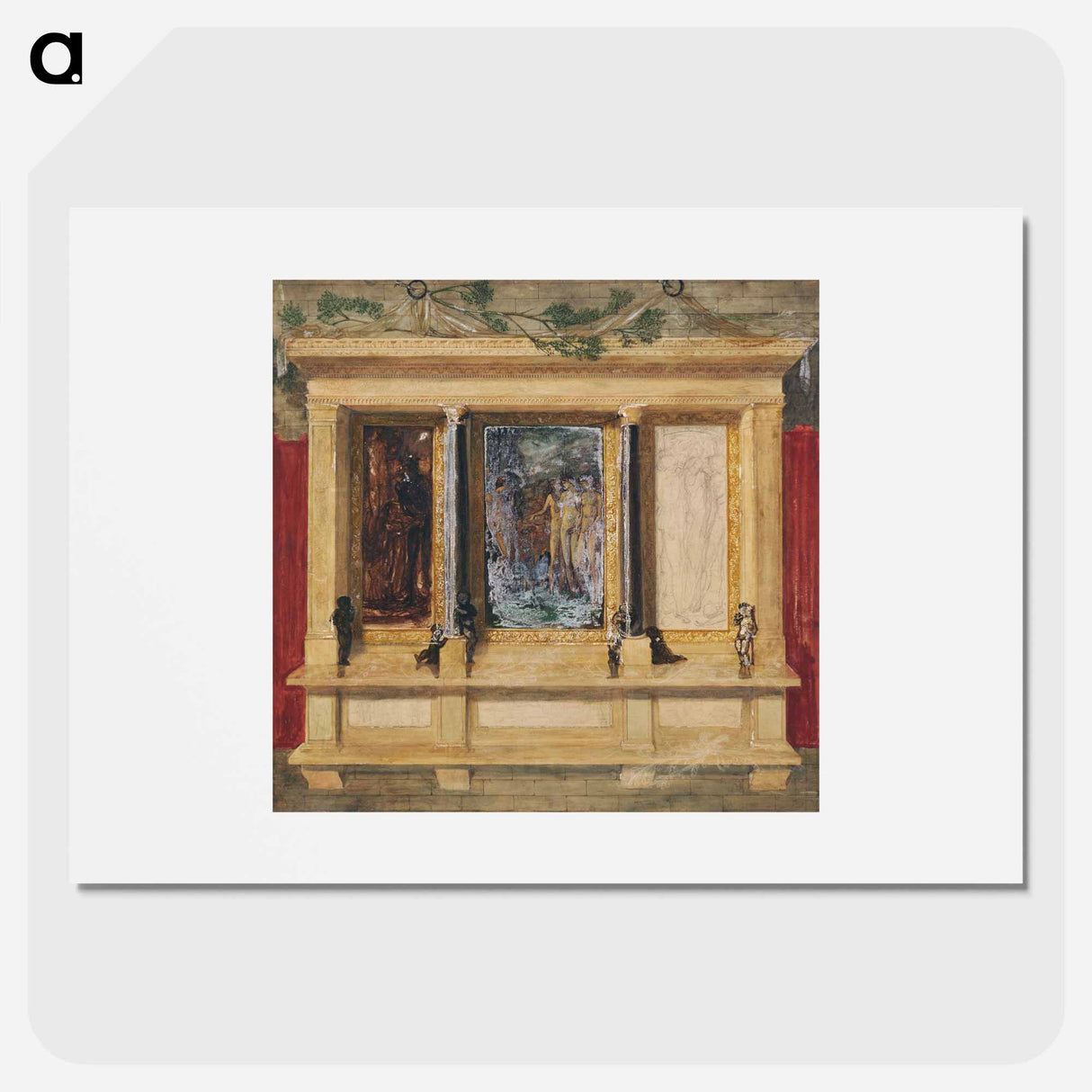 Troy Triptych - Compositional Study - エドワード バーン ジョーンズ Poster.