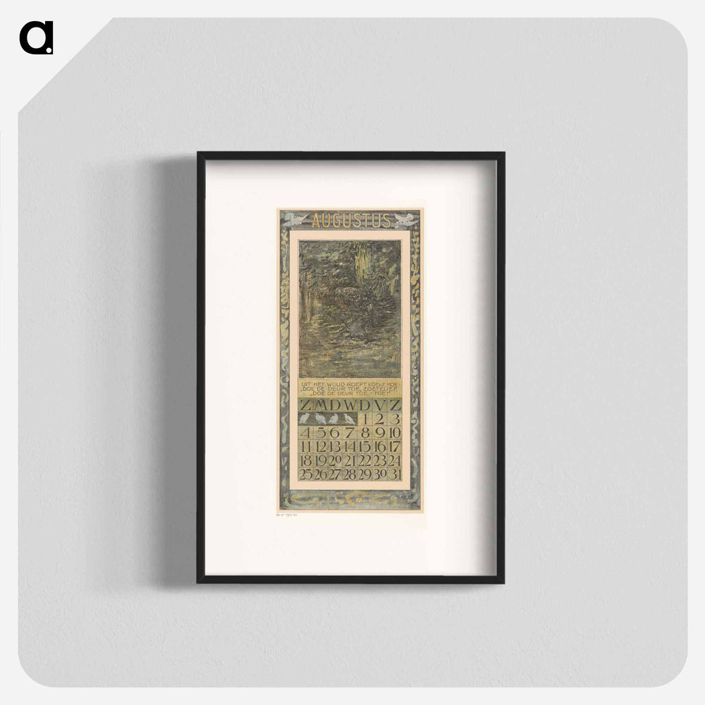 Calendar Augustus meets Vogel in his bos - Theo van Hoytema Poster.