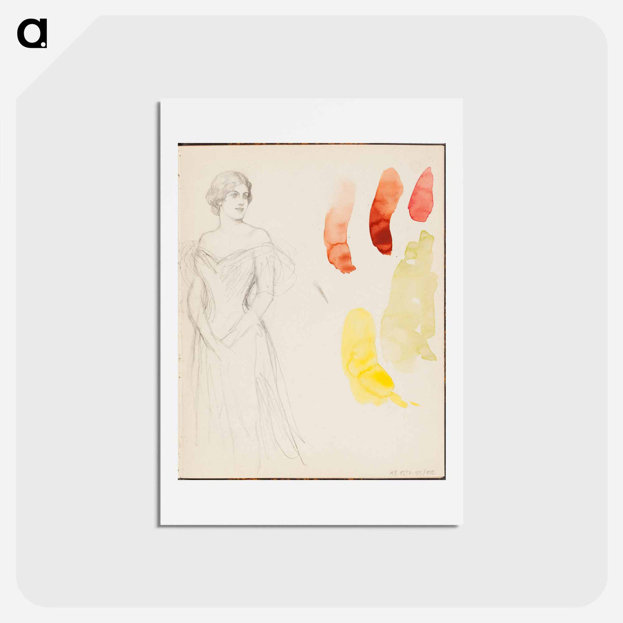 (unknown) part of a sketchbook - アルバート エーデルフェルト Postcard.