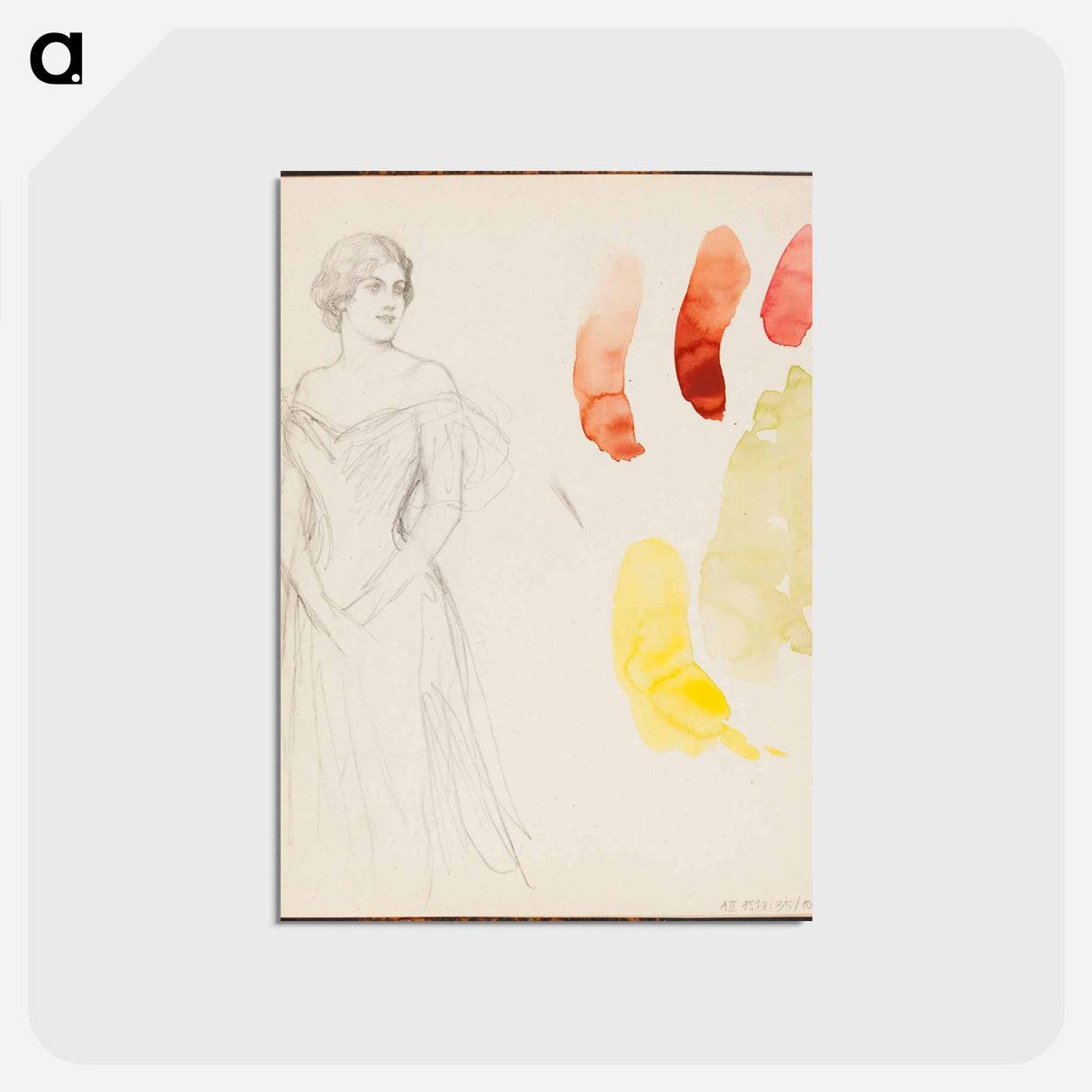 (unknown) part of a sketchbook - アルバート エーデルフェルト Postcard.