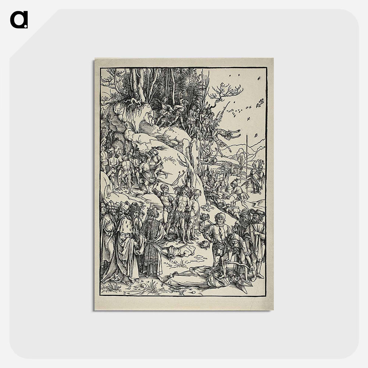 アートポストカード-The Martyrdom of the Ten Thousand - アルブレヒト デューラー Postcard.