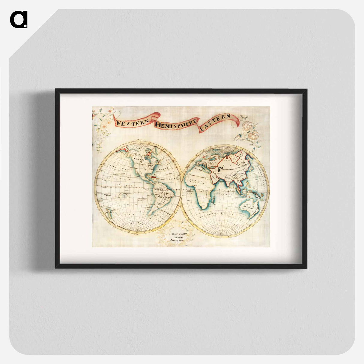 Map sampler - アンティーク地図 Poster.