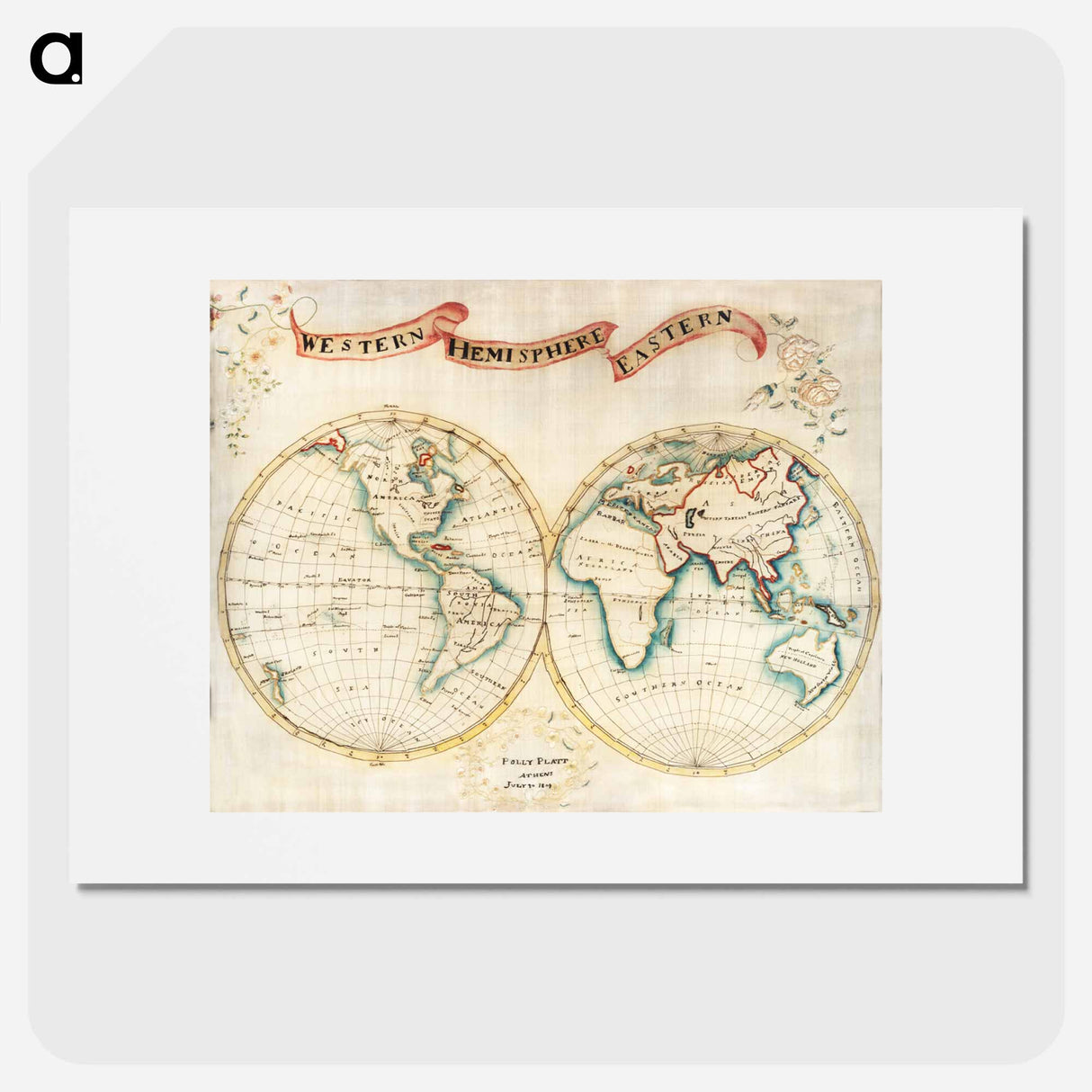 Map sampler - アンティーク地図 Poster.