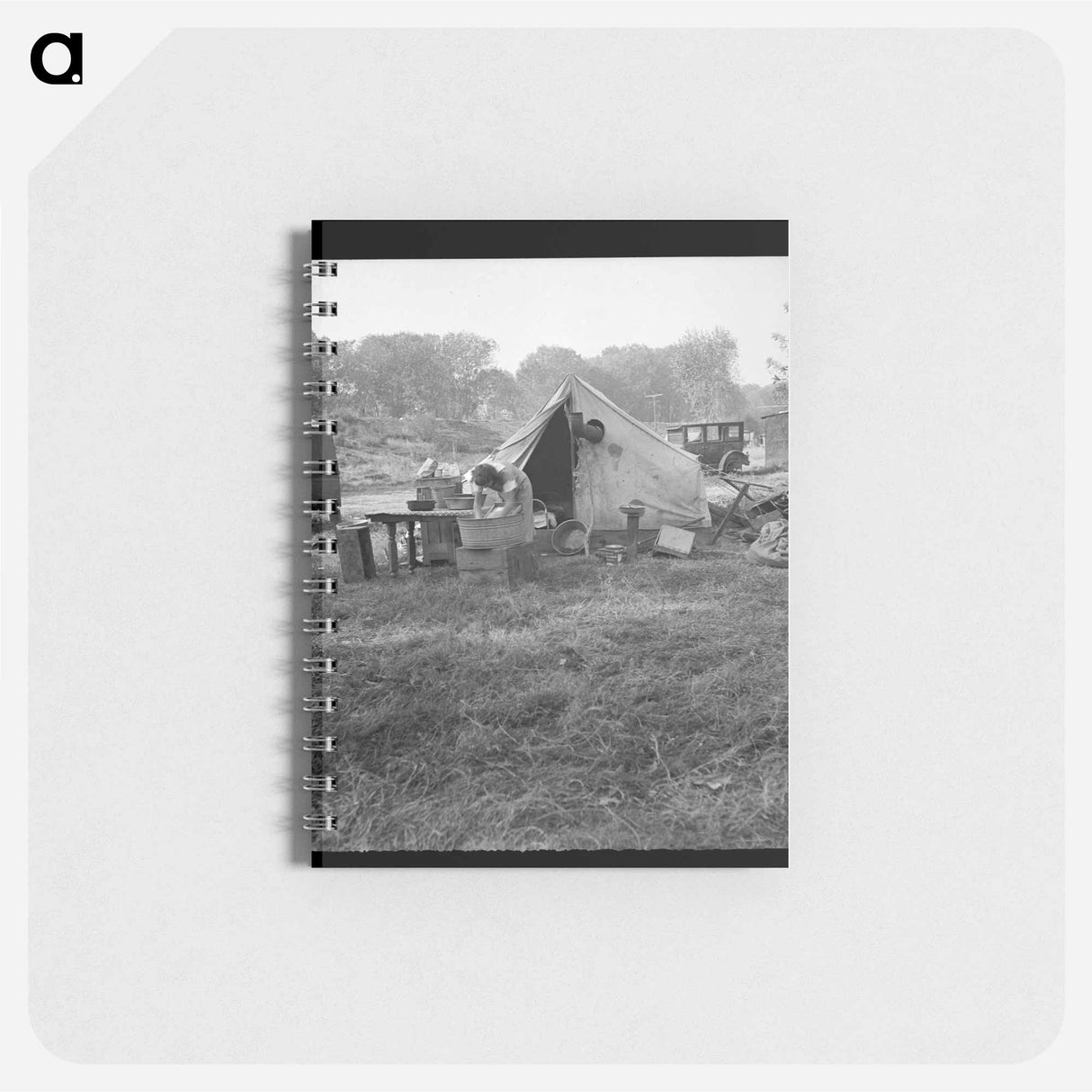 アートメモ帳-American River camp, Sacramento - ドロテア ラング Memo.