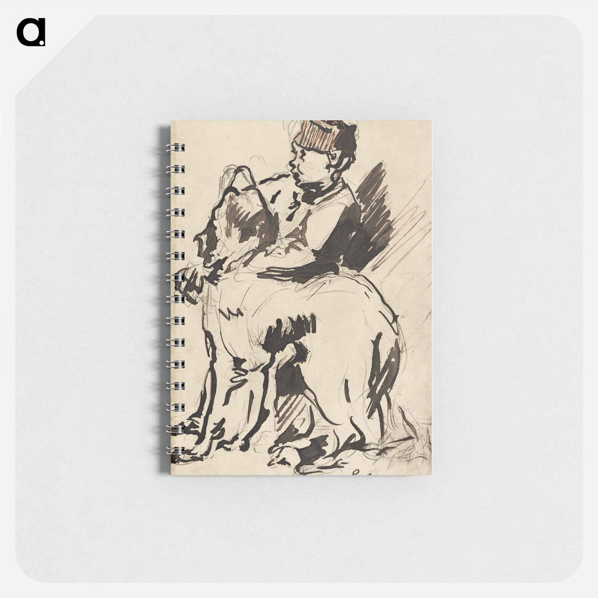 アートメモ帳-A Boy Holding His Dog - エドゥアール マネ Memo.