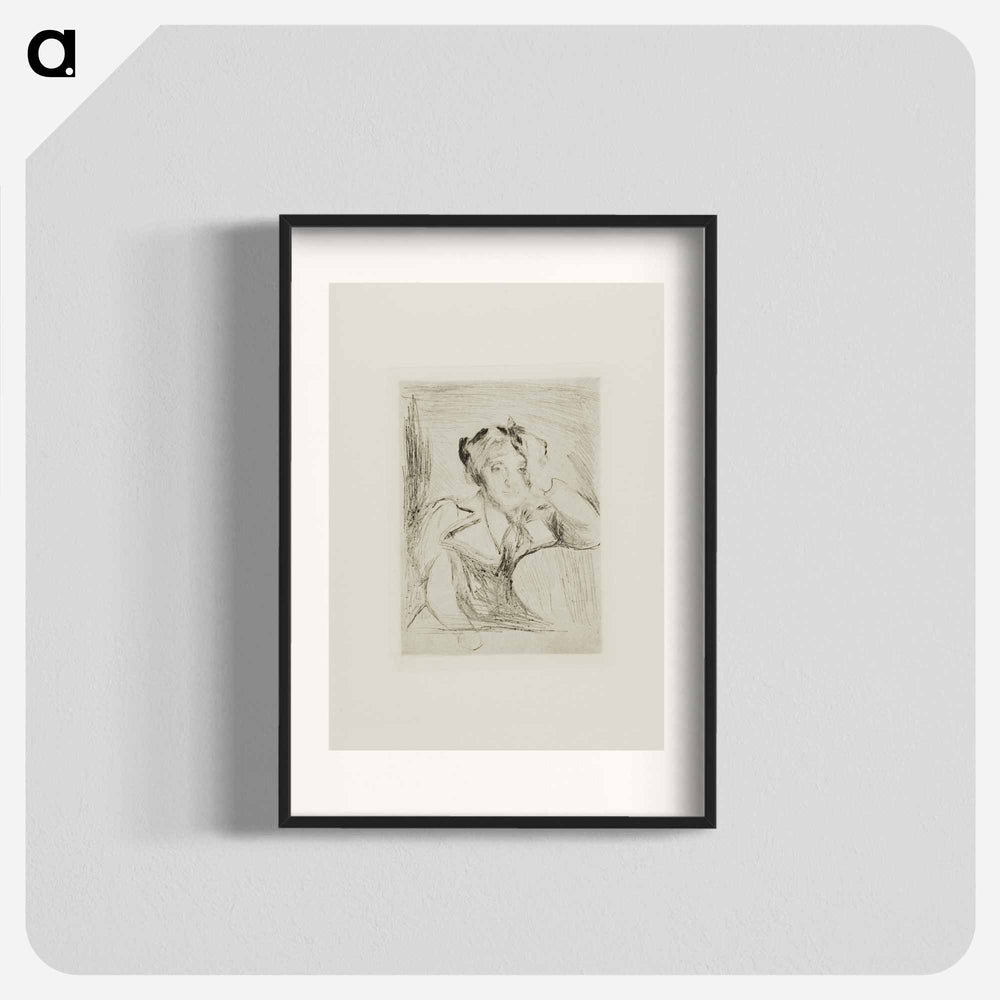 Portrait of a Young Woman (The American Girl) - エドヴァルド ムンク Poster.