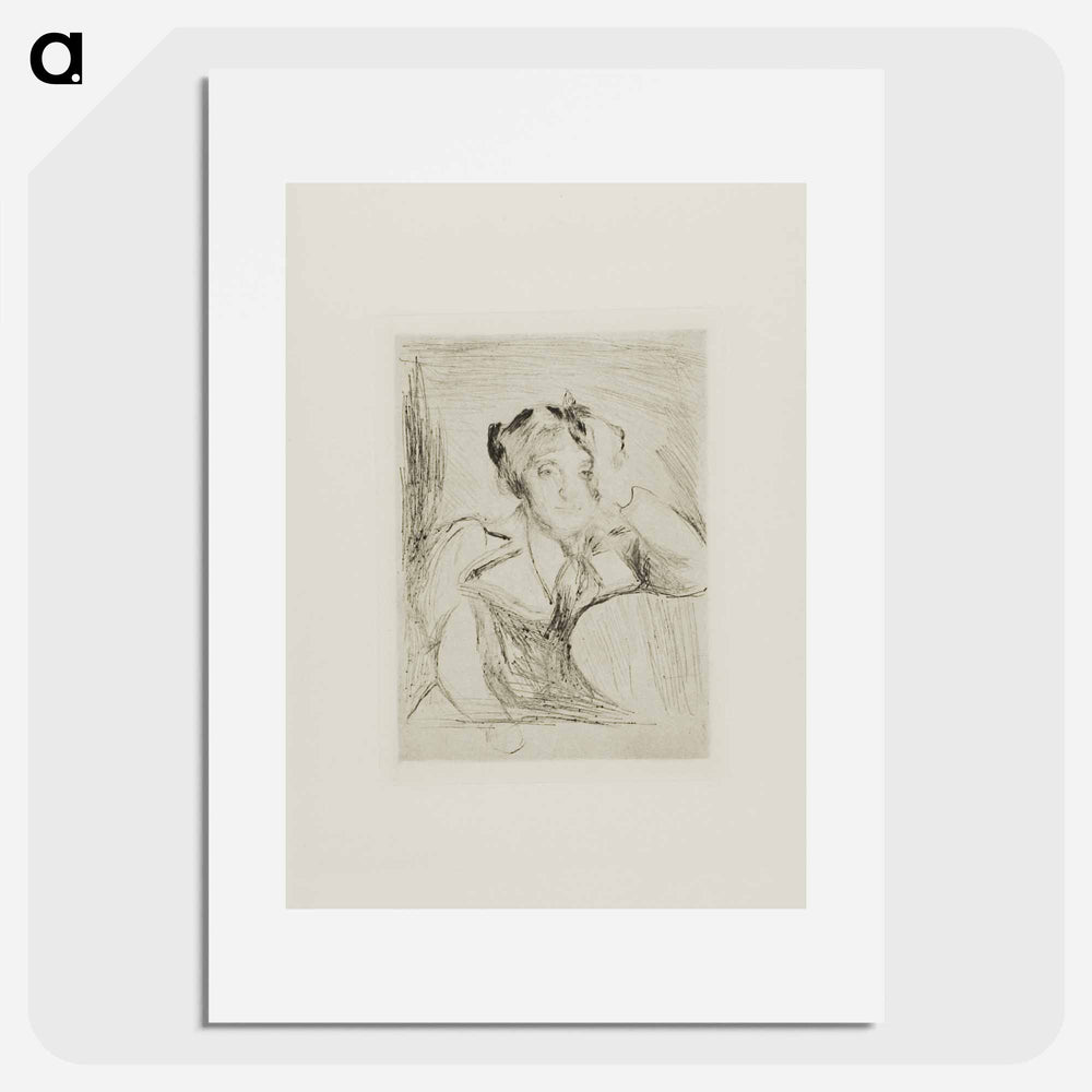 Portrait of a Young Woman (The American Girl) - エドヴァルド ムンク Poster.
