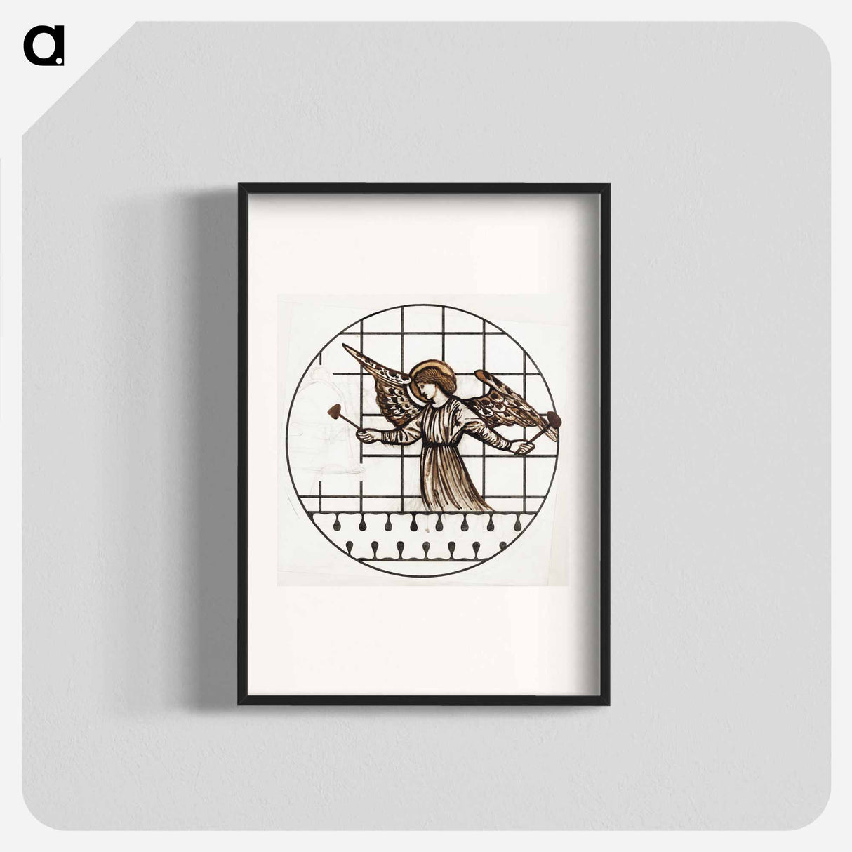 Angel Playing on Bells - エドワード バーン ジョーンズ Poster.