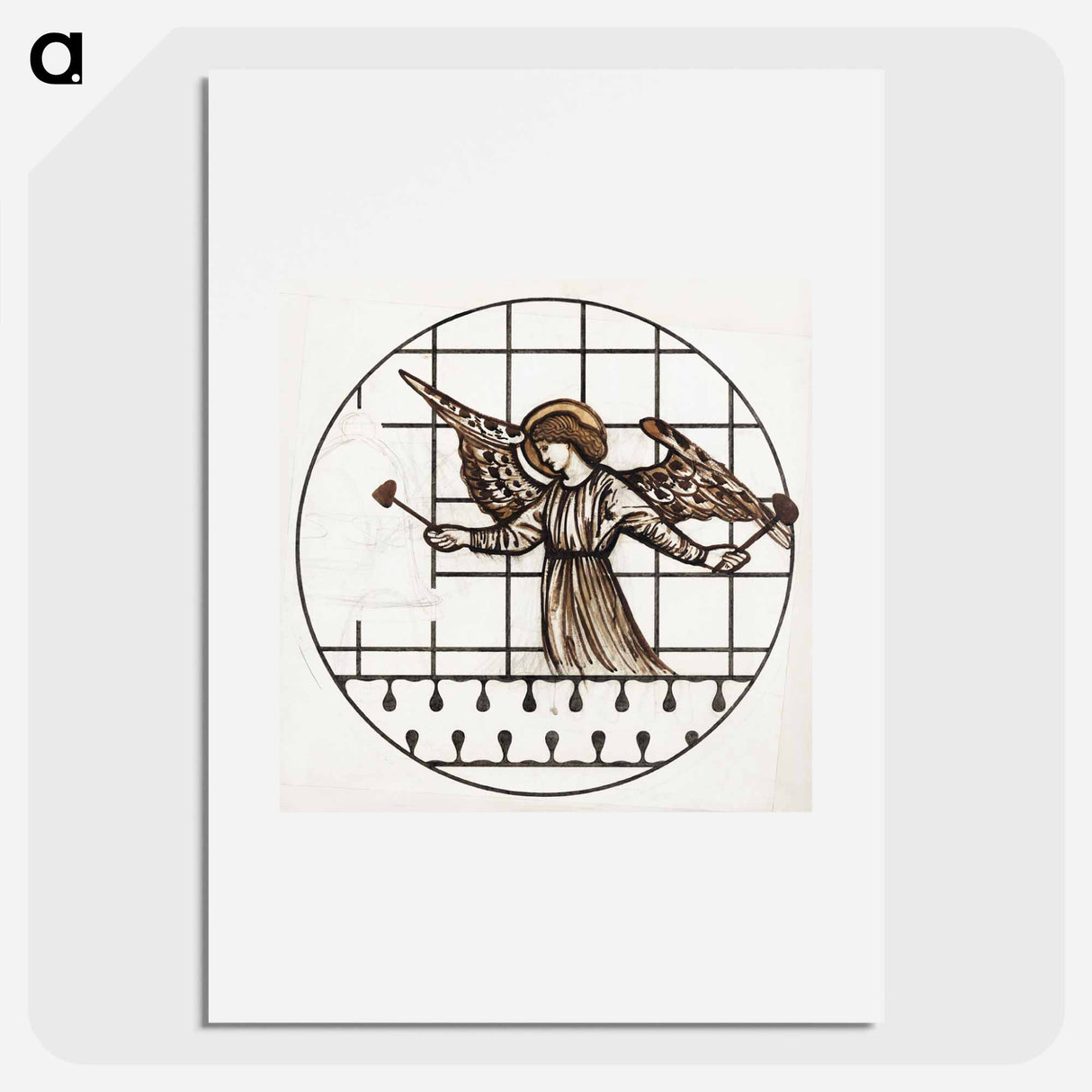 Angel Playing on Bells - エドワード バーン ジョーンズ Poster.