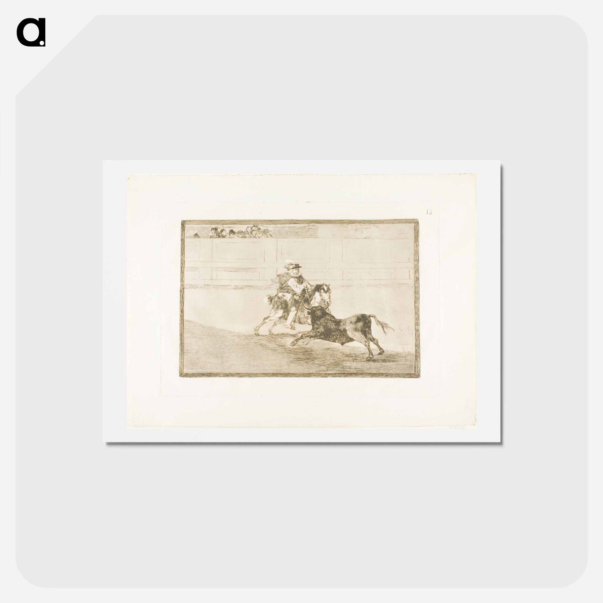 アートポストカード-The Art of Bullfighting - フランシスコ デ ゴヤ Postcard.