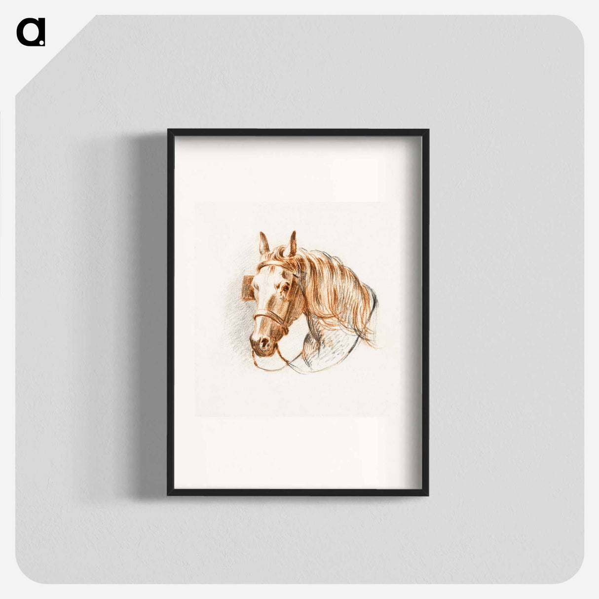 Head of a horse with blinkers - ジャン ベルナール Poster.