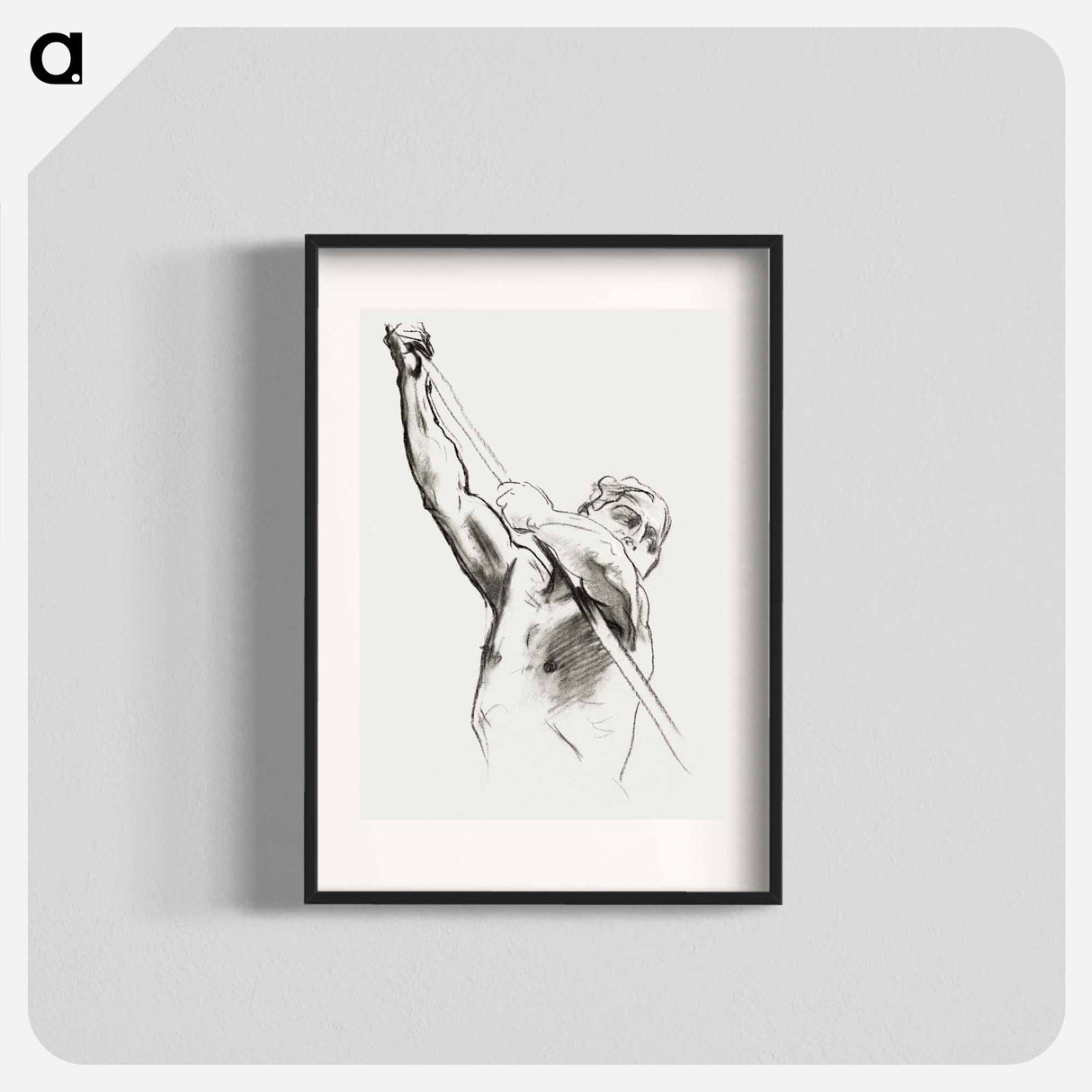 Male Torso with Pole - John Singer Sargent Poster.