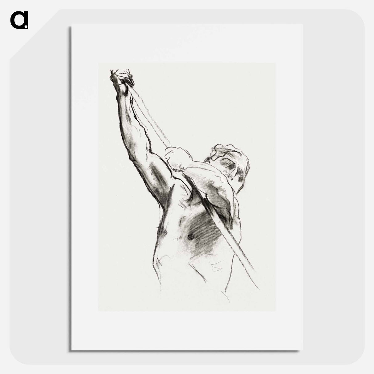 Male Torso with Pole - John Singer Sargent Poster.